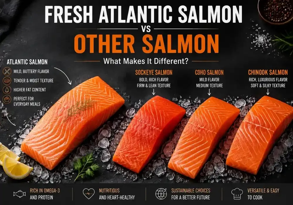 Fresh Atlantic Salmon vs Other Salmon: Key Differences